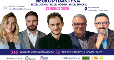 Polecamy: VIII Ogólnopolska Konferencja NEURODYDAKTYKA. Bliżej ucznia – bliżej mózgu – bliżej sukcesu | Konin, 13.03.2026